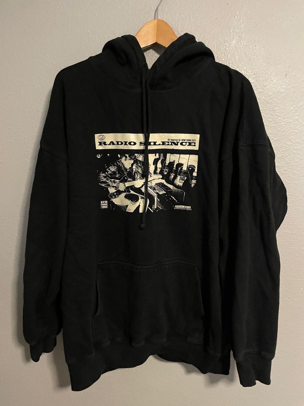 Yellow Rat Bastard Hoodie Mens 2XL Black Radio Silence Graphic Rock Music